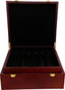 750 Capacity Matte Finish Wooden Mahogany Poker Chip Case