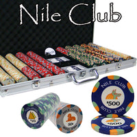 Nile Club 10 Gram Ceramic Poker Chips in Aluminum Case - 750 Ct.