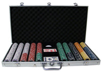 Coin Inlay 15 Gram Clay Poker Chips in Aluminum Case - 750 Ct.