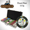 Desert Heat 13.5 Gram Clay Poker Chips in Aluminum Case - 750 Ct.