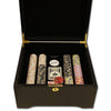 Milano 10 Gram Clay Poker Chips in Wood Mahogany Case - 750 Ct.