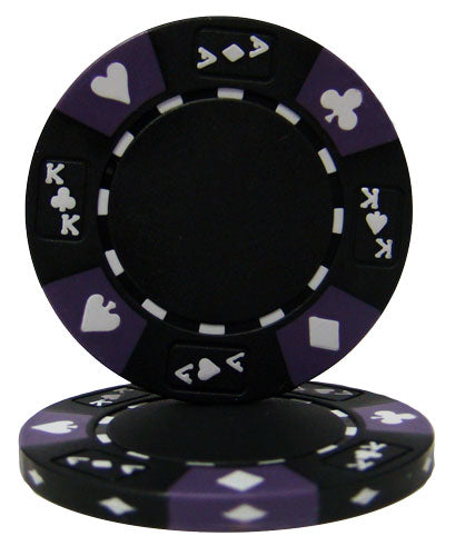 Ace King Suited 14 Gram Clay Poker Chips in Rolling Aluminum Case - 1000 Ct.