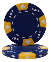 Ace King Suited 14 Gram Clay Poker Chips in Aluminum Case - 750 Ct.