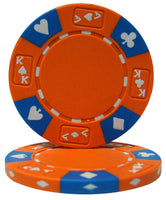 Ace King Suited 14 Gram Clay Poker Chips in Acrylic Carrier - 600 Ct.