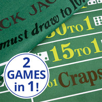 Blackjack and Craps Felt Layout