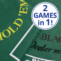 Blackjack and Texas Hold 'Em Felt