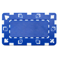 Rectangular Blank Blue Poker Plaques - Qty 5