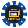 Giant Poker Chip Christmas Ornament - Blue Slot Machine