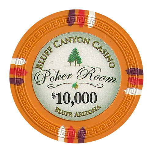 Bluff Canyon 13.5 Gram Clay Poker Chips in Acrylic Trays - 200 Ct.