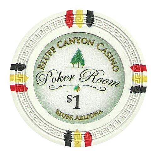 Bluff Canyon 13.5 Gram Clay Poker Chips in Acrylic Carrier - 600 Ct.