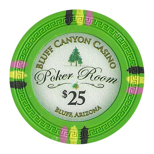 Bluff Canyon 13.5 Gram Clay Poker Chips in Acrylic Carrier - 600 Ct.