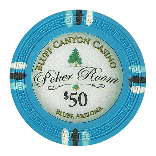 Bluff Canyon 13.5 Gram Clay Poker Chips in Standard Aluminum Case - 500 Ct.