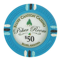 Bluff Canyon 13.5 Gram Clay Poker Chips in Acrylic Carrier - 600 Ct.