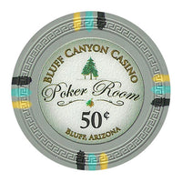 Bluff Canyon 13.5 Gram Clay Poker Chips in Acrylic Carrier - 1000 Ct.