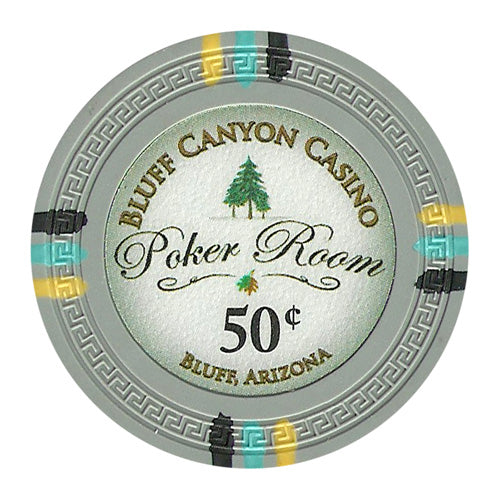 Bluff Canyon 13.5 Gram Clay Poker Chips in Aluminum Case - 600 Ct.