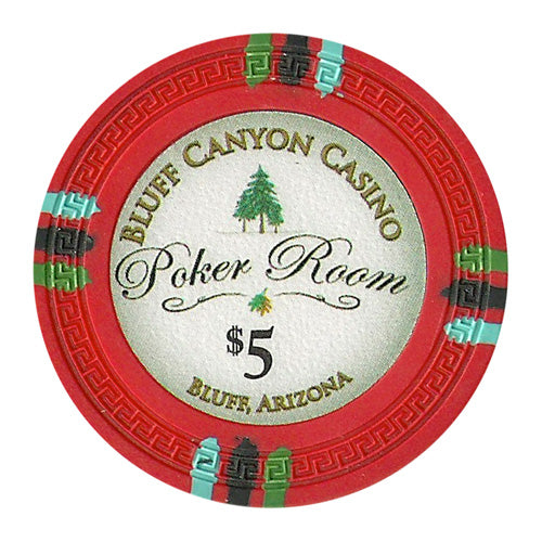 Bluff Canyon 13.5 Gram Clay Poker Chips in Acrylic Carrier - 600 Ct.