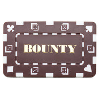 Rectangular Bounty Brown Poker Plaques - Qty 5