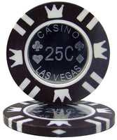 Coin Inlay 15 Gram Clay Poker Chips in Deluxe Aluminum Case - 500 Ct.