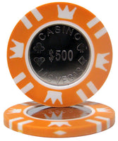 Coin Inlay 15 Gram Clay Poker Chips in Standard Aluminum Case - 300 Ct.