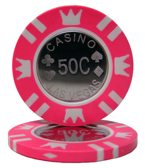 Coin Inlay 15 Gram Clay Poker Chips in Standard Aluminum Case - 300 Ct.