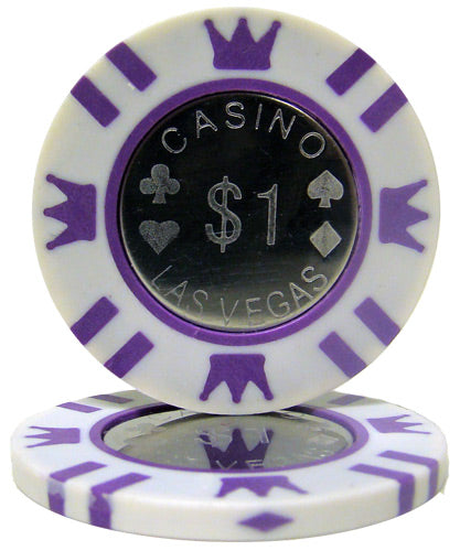 Coin Inlay 15 Gram Clay Poker Chips in Aluminum Case - 600 Ct.