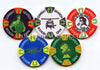 10 Gram Ceramic Custom Poker Chips - Full Custom Design Sample Pack - 7 chips