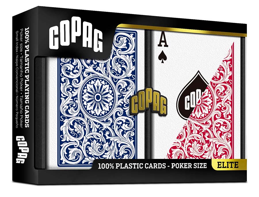 Copag 1546 Red Blue Poker Size Regular Index Playing Cards Packaged