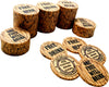 Premium Custom Drink Token Chips - Faux Wood - 6 Chips