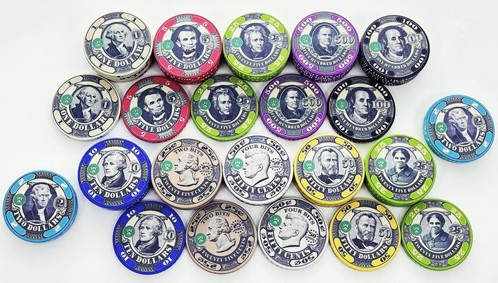 10 Gram Ceramic Custom Poker Chips - Semi Custom - Dead Presidents