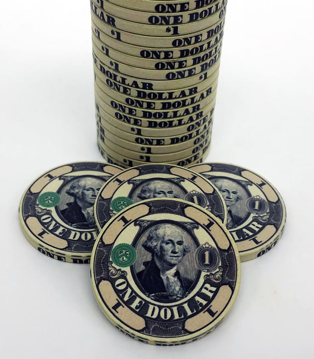 Dead Presidents - 10 Gram Ceramic Poker Chips Sample Pack - 6 Chips