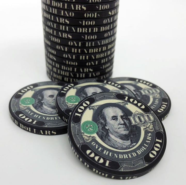 Dead Presidents - 10 Gram Ceramic Poker Chips Sample Pack - 6 Chips