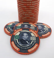 Dead Presidents - 10 Gram Ceramic Poker Chips Sample Pack - 6 Chips