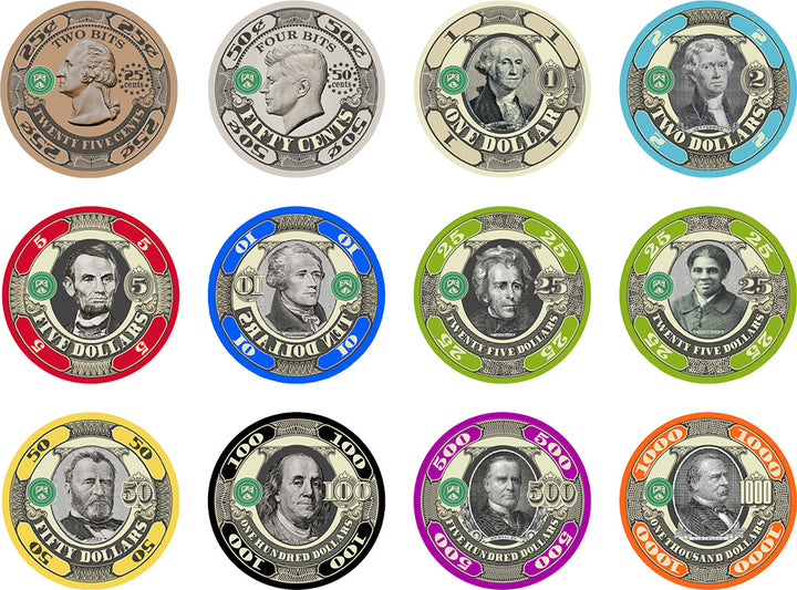 Dead Presidents 10 Gram Ceramic Poker Chips