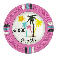 Desert Heat 13.5 Gram Clay Poker Chips in Aluminum Case - 600 Ct.