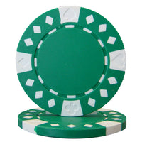 Diamond Suited 12.5 Gram ABS Poker Chips in Wood Hi Gloss Case - 500 Ct.