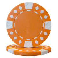 Diamond Suited 12.5 G Poker Chip - Orange