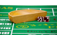 wooden craps dice boat close up