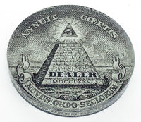 Crystal Poker Dealer Buttons - Eye Of Providence