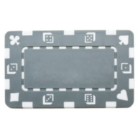 Rectangular Blank Gray Poker Plaques - Qty 5