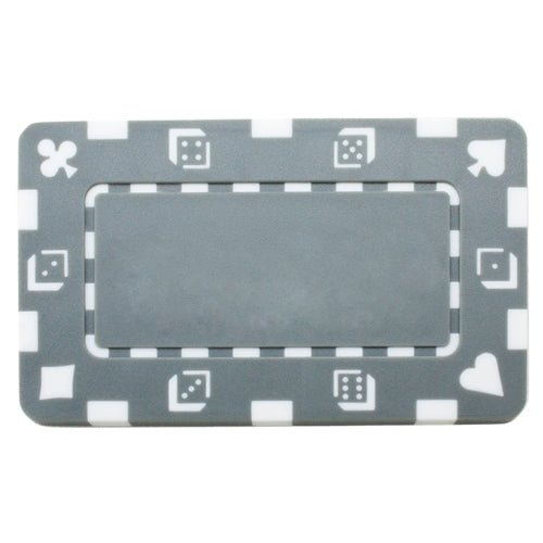 Rectangular Blank Gray Poker Plaques - Qty 5