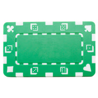 Rectangular Blank Green Poker Plaques - Qty 5