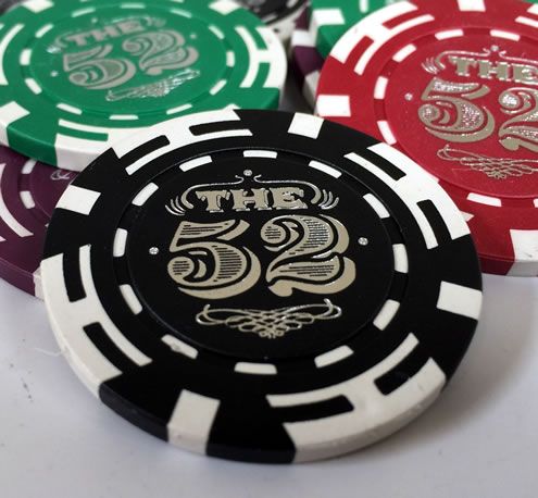 CUSTOM HOT FOIL STAMPED POKER CHIPS - 11.5 GRAM FOUR I CHIP