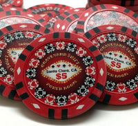 Custom Printed Aluminum Poker Chip Set with 13 Gram Clay Infinity Poker Chips - 100 Chips