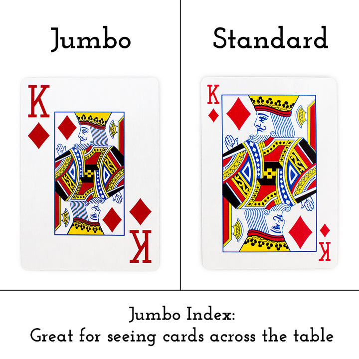 Unbranded Red Poker Size Jumbo Index Playing Cards - QTY 12