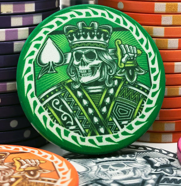 10 Gram Ceramic Custom Poker Chips - Semi Custom - King of Spades