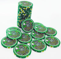 King of Spades Custom Ceramic Poker Chips - Green