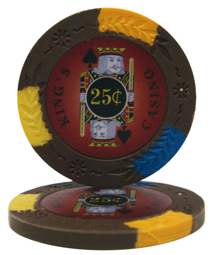 King's Casino Fichas de póquer de arcilla de 14 gramos en soporte acrílico - 600 ct.