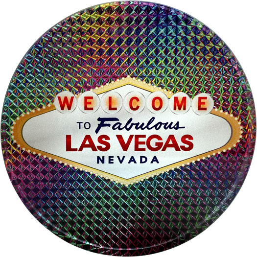 Crystal Poker Dealer Buttons - Las Vegas Hologram