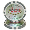 Las Vegas 14 Gram Clay Poker Chips in Standard Aluminum Case - 500 Ct.