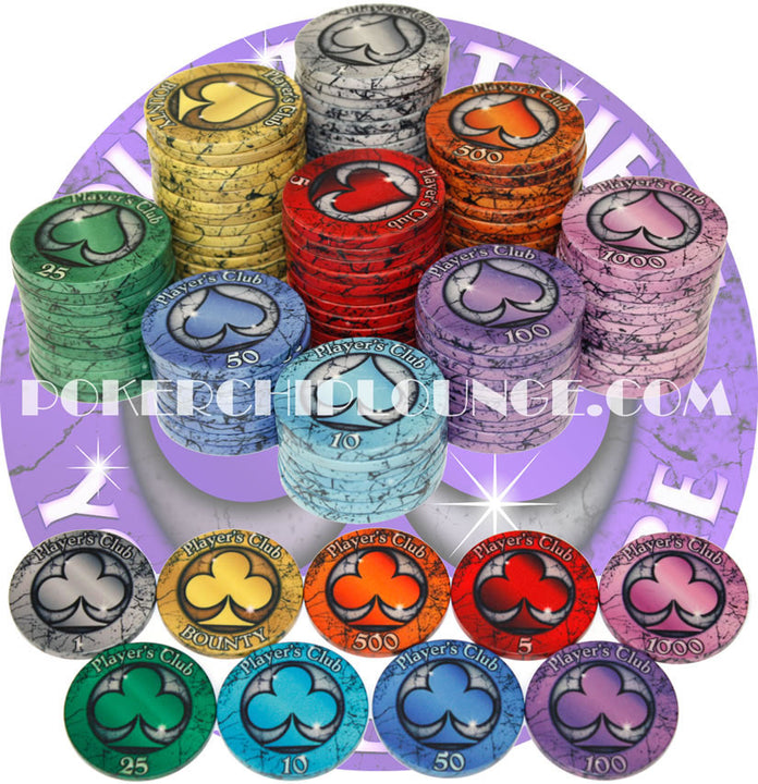 Marbled Series 10 Gram Ceramic Custom Poker Chip Sample Pack - 8 chips